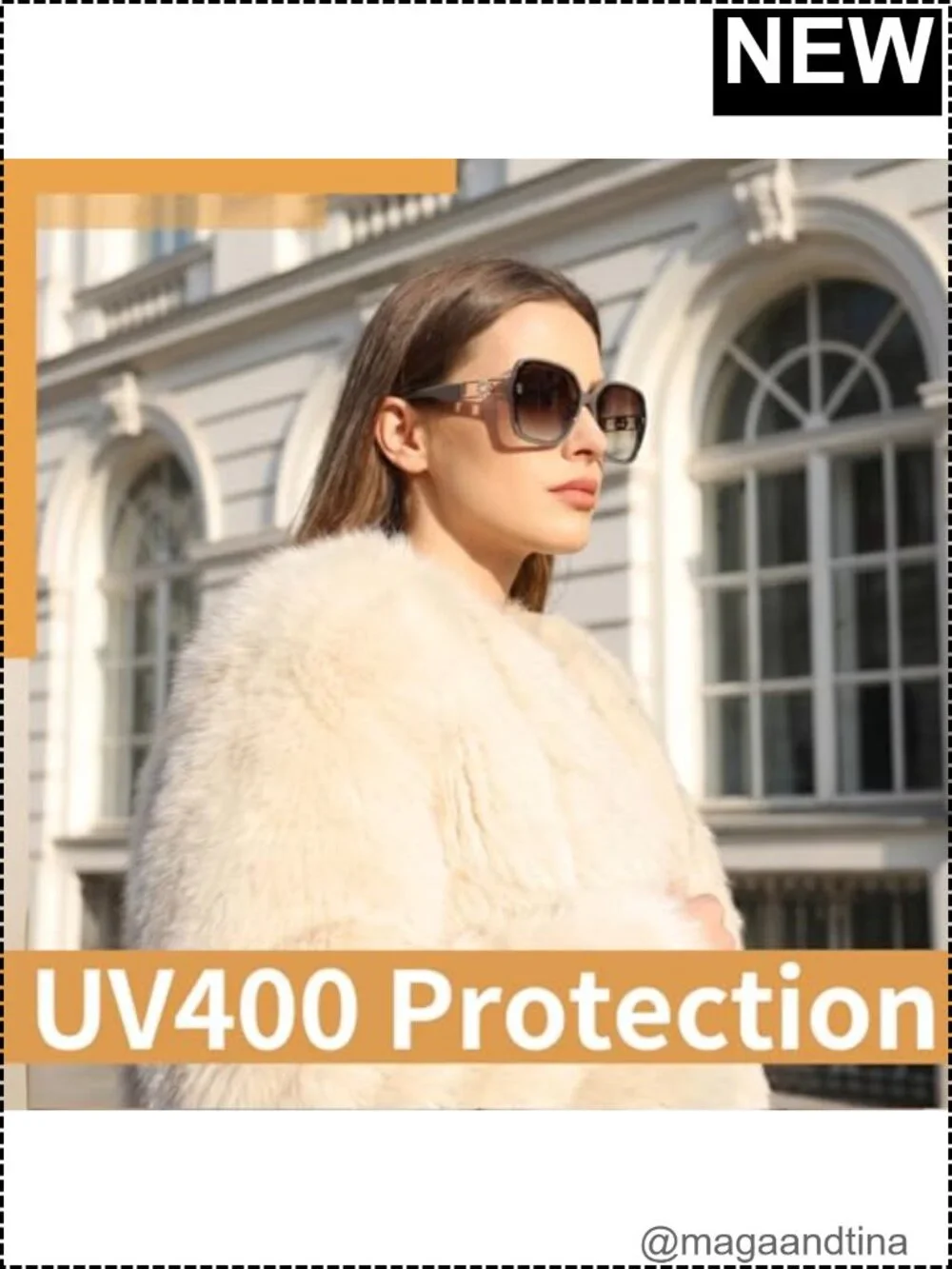 Retro 70s Oversized Square Sunglasses 4 Pack Rhinestone UV400